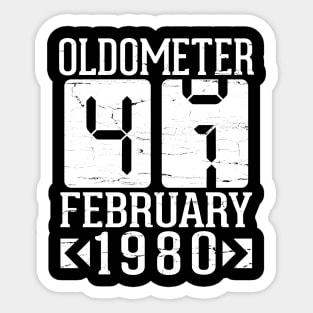 Happy Birthday To Me You Papa Daddy Mom Uncle Brother Son Oldometer 41 Years Born In February 1980 Sticker